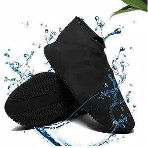 Capa De Chuva Silicone Protetora Tênis Sapato Bota Motoboy Pés Secos Preto - Oferta na Shopee