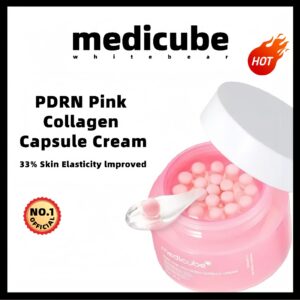 5.5 Creme Cápsula De Colágeno Rosa Medicubepdrn 55g | Iluminar Barreira De Reparo Firmador E Elástico Niacinamida - Oferta na Shopee