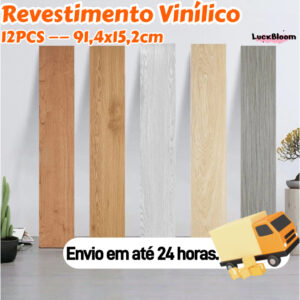 12PC Piso Painel Revestimento Vinílico Adesivo Lavável Madeira - Oferta na Shopee