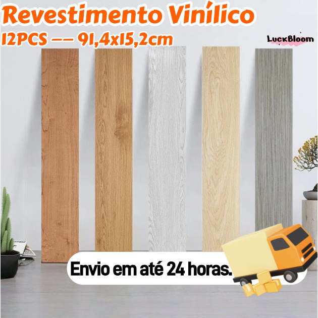 12PC Piso Painel Revestimento Vinílico Adesivo Lavável Madeira 12PC Piso Painel Revestimento Vinílico Adesivo Lavável Madeira - Oferta na Shopee