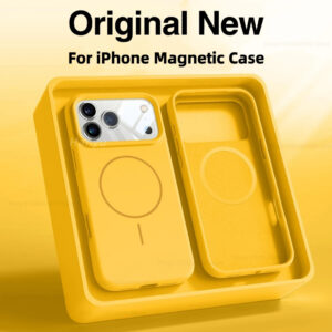 Para iPhone 17 Pro Max Capa De Telefone Magnética De Silicone Líquido 16 15 14 13 Anel Fino Forte Fixação Anti Impressão - Oferta na Shopee
