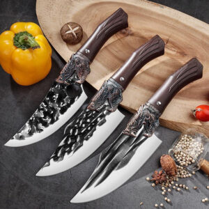 Faca Oriental e de Alta Performance com Detalhes de Dragão Ideal para Churrascos  Outdoor e Cozinha - Oferta na Shopee