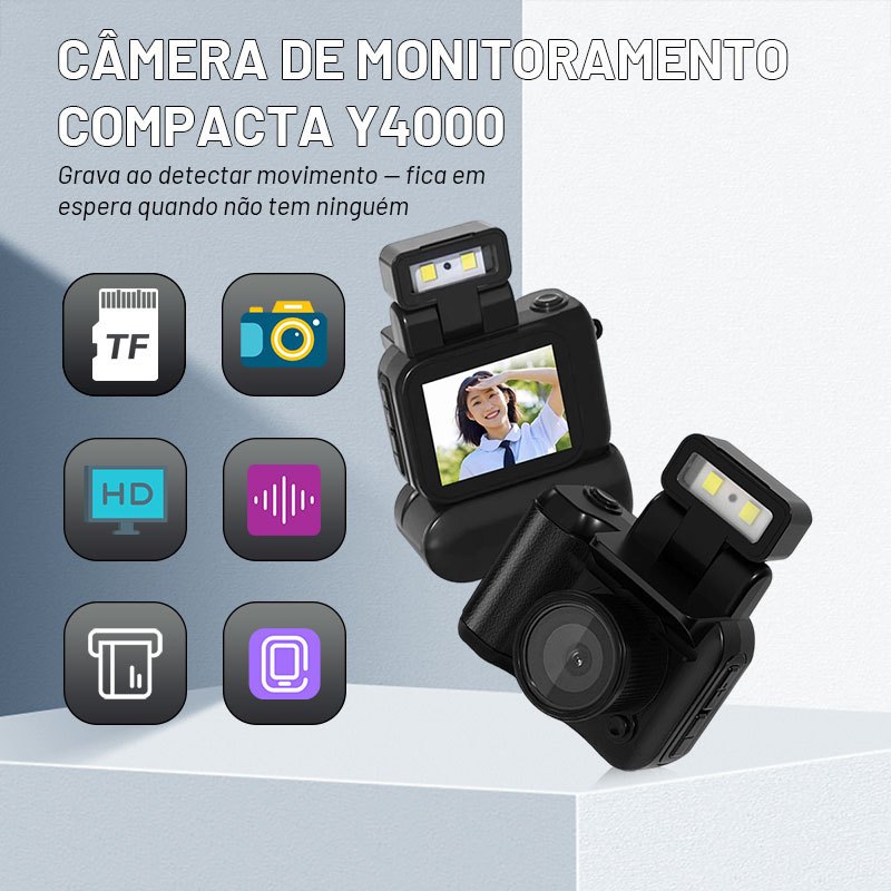 Mini Câmera Com Tela Para Uso Doméstico , Esportivo E Externo-Filmadora Portátil HD 1080p Muito Pequena Mini Câmera Com Tela Para Uso Doméstico