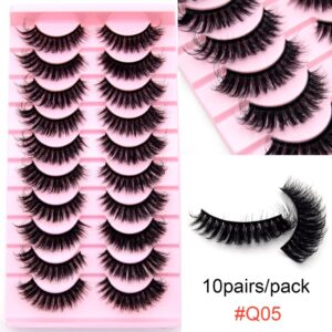 Cílios Multipack Grosso Longo Postiços 3D Falso Vison Naturais Dramáticos Extensão De Maquiagem - Oferta na Shopee