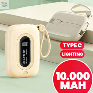 Power bank de 10000 mAh carrega super rápido possui USB universal‌ é compacto portátil e com exibidor numérico - Oferta na Shopee