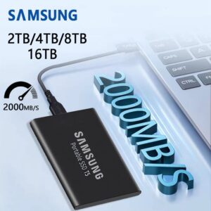 Unidade HDD Externa SAMSUNG SSD 2 Tb ~ 16 De Estado Sólido Portátil Para Armazenamento Em Massa - Oferta na Shopee