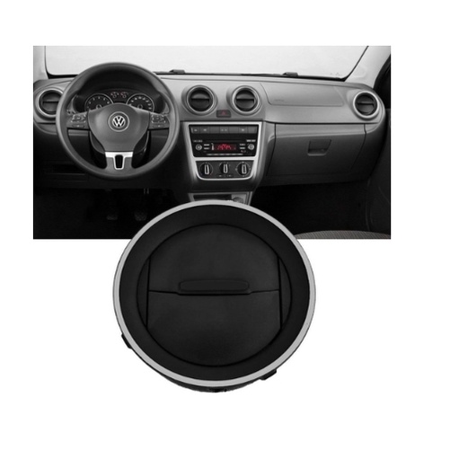 Difusor Saída de Ar Central Lateral Painel Gol Voyage Saveiro G6 2013 a 2016 Preto com Aro Prata Difusor Saída de Ar Central Lateral Painel Gol Voyage Saveiro G6 2013 a 2016 Preto com Aro Prata