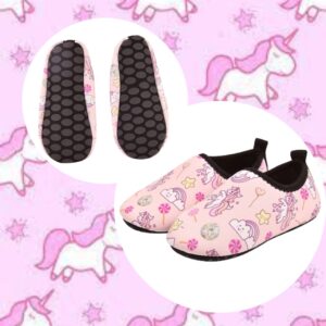 Sapatilha Feminina Infantil Meia Antiderrapante Calce Facil Pantufa Chinelo Rosa Unicórnio. - Oferta na Shopee
