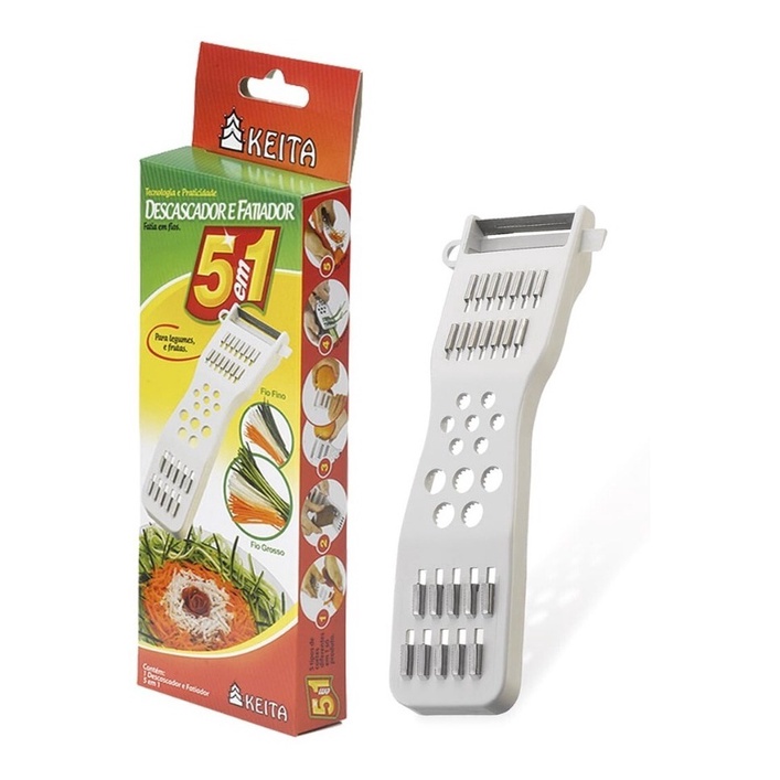 Descascador Ralador Fatiador 5 Em 1 Manual Espaguete Legumes Descascador Ralador Fatiador 5 Em 1 Manual Espaguete Legumes