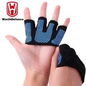 Worthdefência Ginásio Metade Do Dedo Luvas De Fitness Mulheres Homens Para Crossfit Treino Luva Musculação Levantamento De Peso Mão Protector - Oferta na Shopee