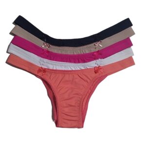 Tanga com Detalhe Lateral Em Poliamida Kit 6 Com Calcinhas Excelente Qualidade - Oferta na Shopee