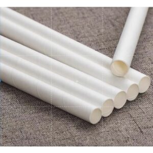 Pacote Canudo Branco de Papel Biodegradável 100 ou 25 unidad - Oferta na Shopee
