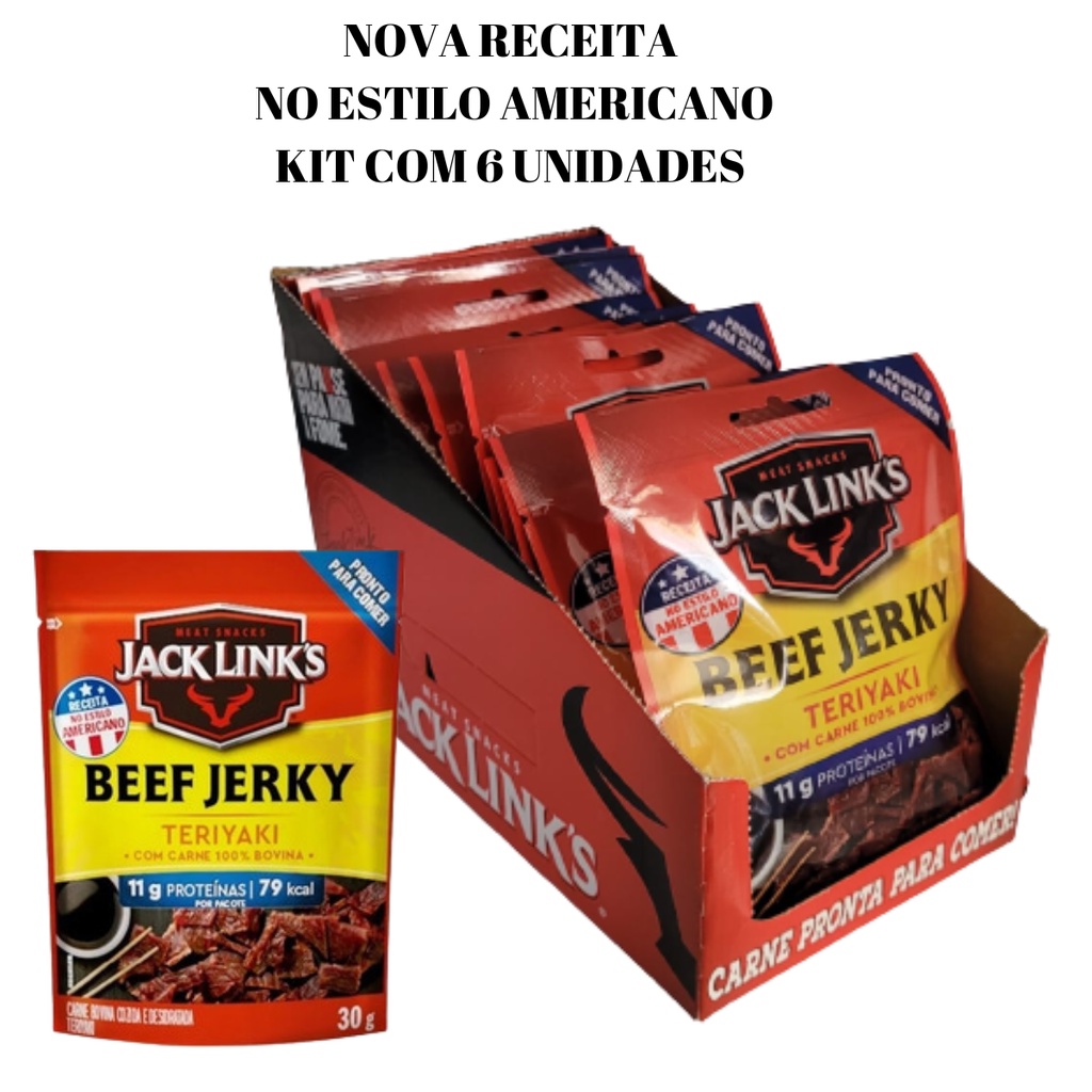 6 Beef Jerky Protein Snacks Carne Sabor Teriyaki Jack Links 6 Beef Jerky Protein Snacks Carne Sabor Teriyaki Jack Links - Oferta na Shopee