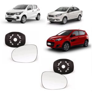 Subconjunto Lente com Base Para Retrovisor Palio Attractive Grand Siena 2012 Em diante  Mobi 2016 Em diante - Oferta na Shopee