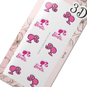 Adesivo 3D ara Unhas-Barbie Rosa-3D 436 - Oferta na Shopee
