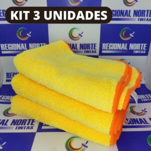 Kit 3 Panos de Microfibra Premium Automotivo para Limpeza 40x60cm - Auto América - Oferta na Shopee