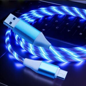 Cabo De Carregamento Rápido Com Luz LED USB Android/C Modelo Huawei Redmi iPhone - Oferta na Shopee