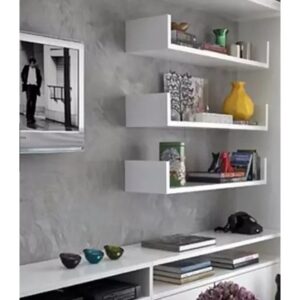 3 Prateleiras Nicho U 50X15 CM   Branco Decoração Livros Sala Quarto Cozinha - Oferta na Shopee