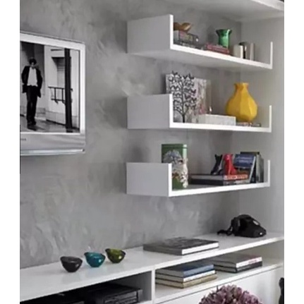3 Prateleiras Nicho U 50X15 CM Branco Decoração Livros Sala Quarto Cozinha 3 Prateleiras Nicho U 50X15 CM Branco Decoração Livros Sala Quarto Cozinha - Oferta na Shopee