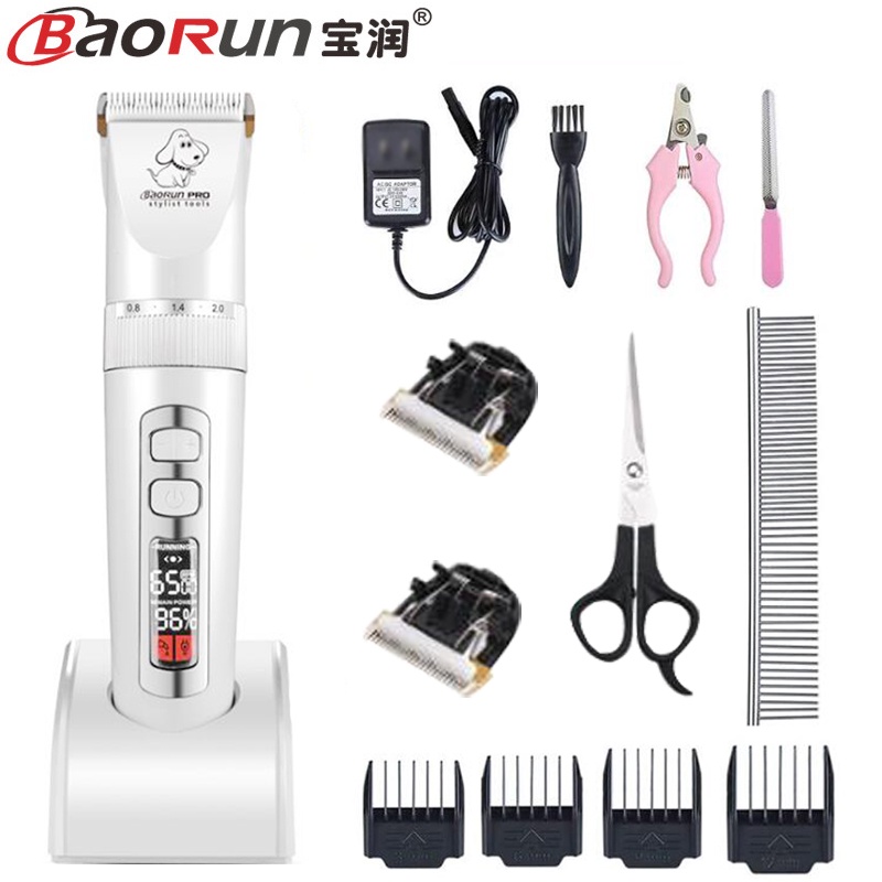 BaoRun P9 P3 P2 Cortador De Pêlo Profissional Para Animais De Estimação Gato Cães Kit De Tosa Recarregável Elétrico E Cã BaoRun P9 P3 P2 Cortador De Pêlo Profissional Para Animais De Estimação Gato Cães Kit De Tosa Recarregável Elétrico E Cã