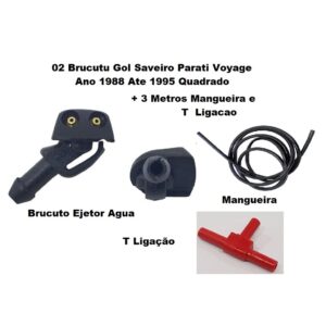 Brucutu parabrisa + Mangueira e T Ligação Gol Bola Saveiro Parati 1995 ate 1999 - Oferta na Shopee