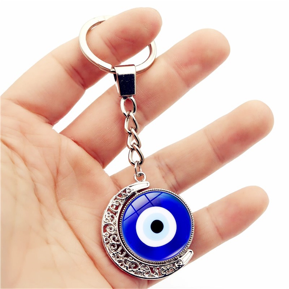 Chaveiro Turco Mau Olhado Giratório 360 Graus Pingente Lua Turquia Olhos Maléficos Bolsa Carro Porta-Chaves Chaveiro Turco Mau Olhado Giratório 360 Graus Pingente Lua Turquia Olhos Maléficos Bolsa Carro Porta-Chaves - Oferta na Shopee