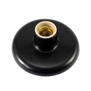 Plafon Soquete E27 Porcelana Preto Para Lâmpadas Bivolt Casa Iluminação - Oferta na Shopee