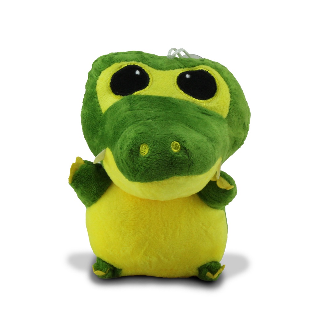 Pelúcia Crocodilo Jacaré fofo pequeno 20cm verde e amarelo bordado ventosa Pelúcia Crocodilo Jacaré fofo pequeno 20cm verde e amarelo bordado ventosa - Oferta na Shopee
