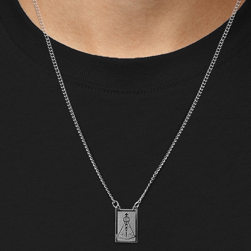 COLAR Escapulário Masculino Nossa Senhora Aparecida ACO INOX COLAR Escapulário Masculino Nossa Senhora Aparecida ACO INOX - Oferta na Shopee