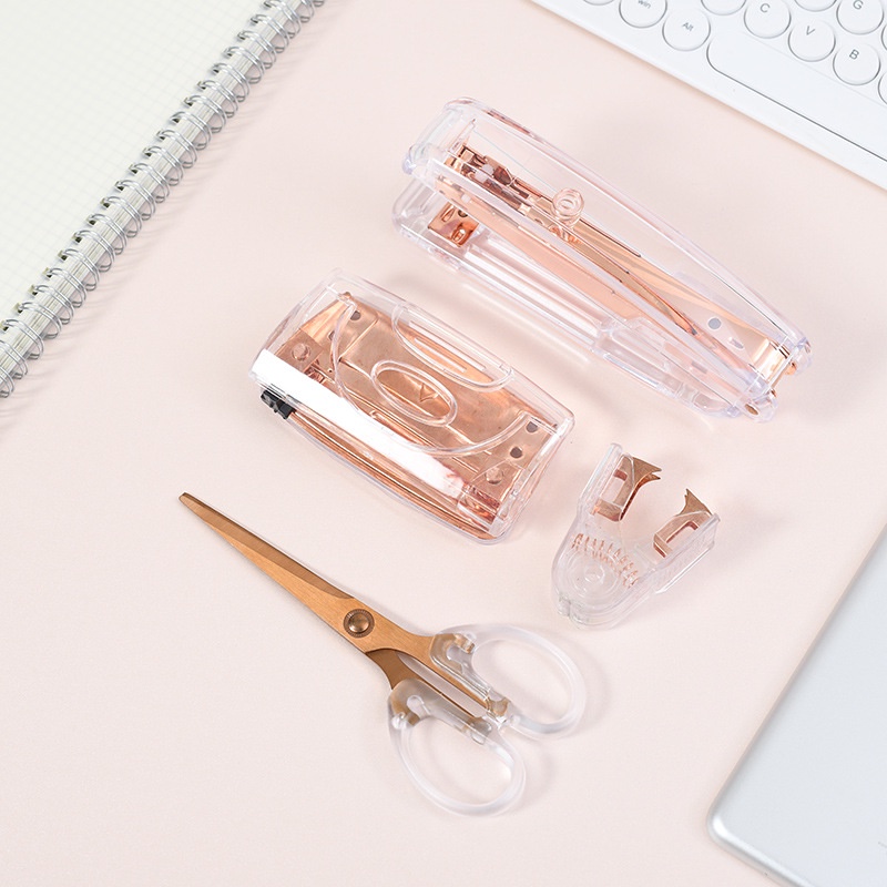 LDM Grampeador Transparente PS Rose Gold De Pregos Série Office Suprimentos LDM Grampeador Transparente PS Rose Gold De Pregos Série Office Suprimentos - Oferta na Shopee