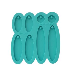 Molde silicone resina Jóias Oval brincos pingentes colares R-406 - Oferta na Shopee