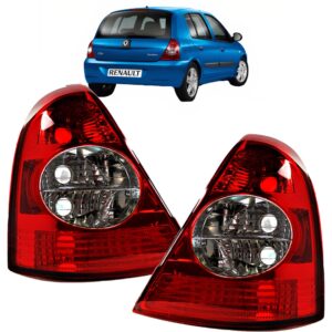PAR Lanterna Traseira Clio Hatch 2003 2004 2005 2006 2007 2008 2009 2010 Fumê - Oferta na Shopee