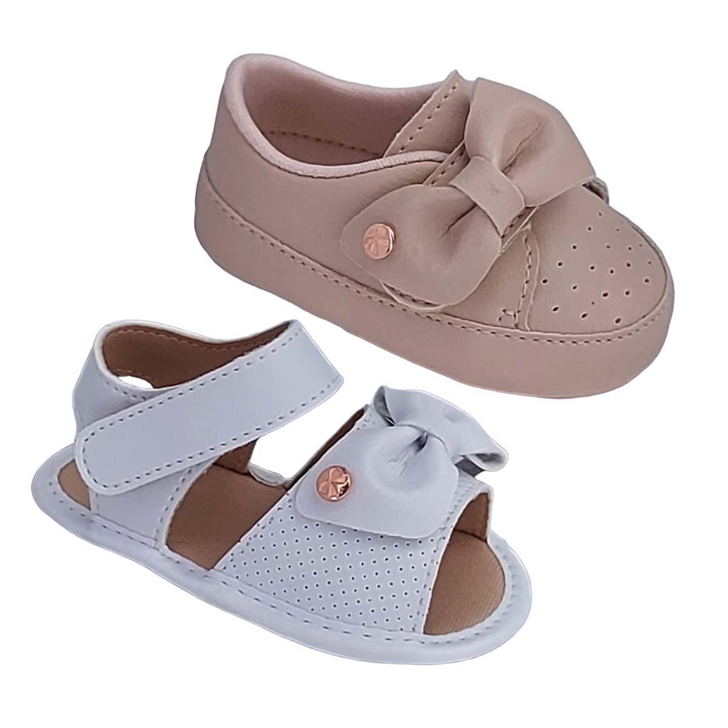 Promoção Kit 2 Pares Tênis Sandália Bebê Menina Bebezinho Confortável Promoção Kit 2 Pares Tênis Sandália Bebê Menina Bebezinho Confortável - Oferta na Shopee