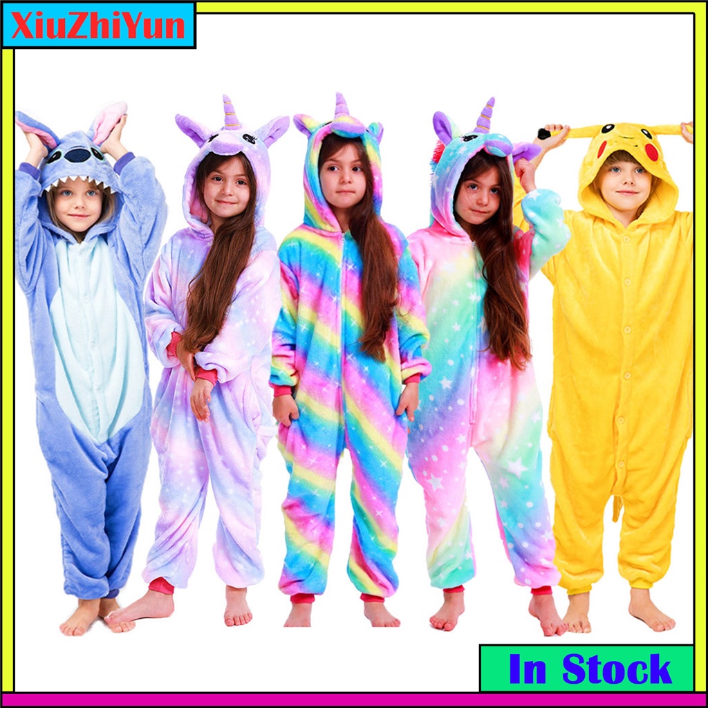 Kigurumi Crianças Pijamas Flanela Kids Meninas Meninos Inverno Animal Unicórnio Ponto Pikachu Dinossauro Cartoon Onesies Kigurumi Crianças Pijamas Flanela Kids Meninas Meninos Inverno Animal Unicórnio Ponto Pikachu Dinossauro Cartoon Onesies - Oferta na Shopee