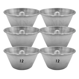 Kit 6 Forminhas 12 cm Mini Bolo Vulcao Pudim ( 12cm Boca / 8