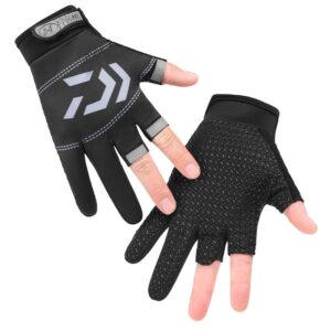 Luvas De Pesca Proteção Solar Antiderrapantes Sem Dedos Para Ciclismo - Oferta na Shopee