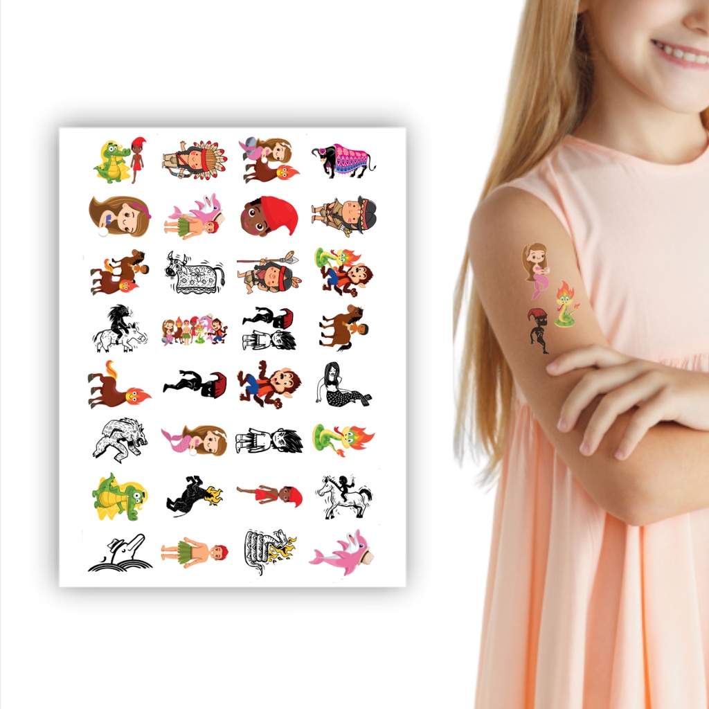 Tatuagem Temporária Infantil Folclore | Kit Festa 32-069 Tatuagem Temporária Infantil Folclore | Kit Festa 32-069 - Oferta na Shopee