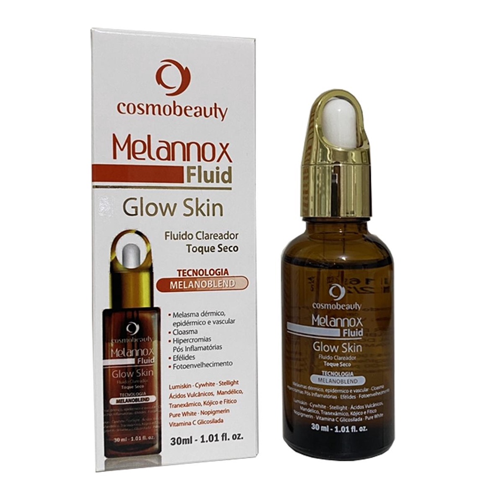 Melannox Fluid Glow Skin Fluido Clareador Cosmobeauty Melannox Fluid Glow Skin Fluido Clareador Cosmobeauty