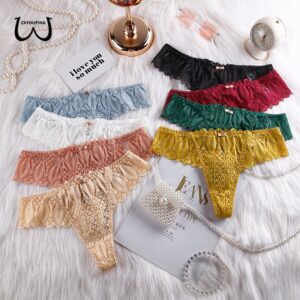 ZXYOUPING Calcinha Feminina De Renda Sexy Lingerie T-back G-String Multicolor Sem Costura Mais Tamanho S-XL - Oferta na Shopee