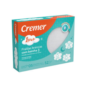 Fralda Cremer Luxo Branco C/bainha Cx/5 Unid - Oferta na Shopee