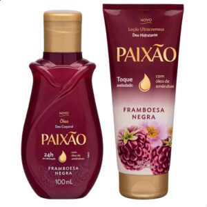 Kit Paixão Framboesa Negra Loção Hidratante Ultra cremosa e Óleo Deo Corporal - Oferta na Shopee