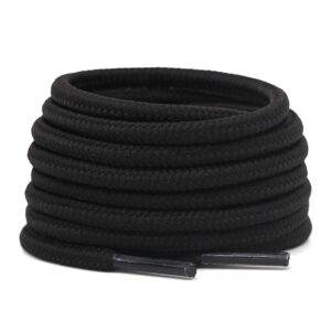 5 Par Cadarço Redondo Roliço Branco ou Preto de Qualidade para Tenis 120cm - Coturno