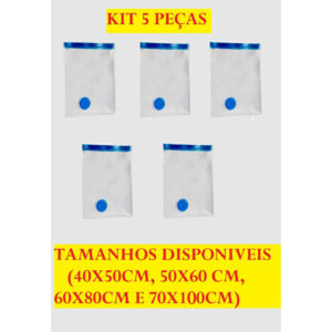 OFERTA KIT 5 Sacos Ou Bomba Tomada 110V Para Embalar Á Vácuo Para Organização E Proteção Das Roupas - Oferta na Shopee