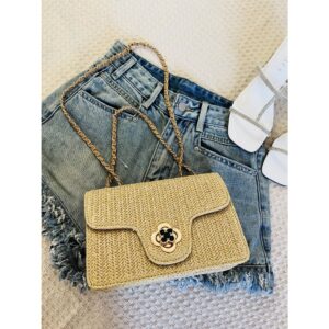 Bolsa Feminina de Praia Bag Saco De Palha Verão Bolsa Transversal - Oferta na Shopee
