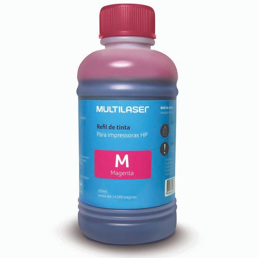 Refil de Tinta para Impressoras 250ml Magenta Multilaser - RF011 Refil de Tinta para Impressoras 250ml Magenta Multilaser - RF011 - Oferta na Shopee