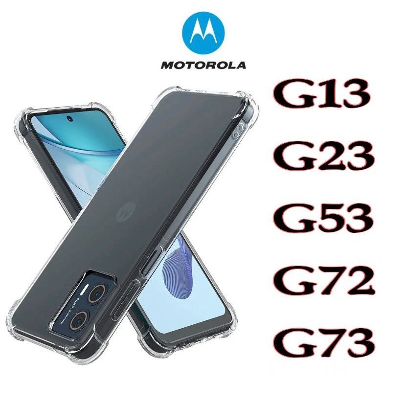 Capa transparente capinha TPU Anti Shock Impacto MOTO G13 G23 G53 G72 G73 Capa transparente capinha TPU Anti Shock Impacto MOTO G13 G23 G53 G72 G73