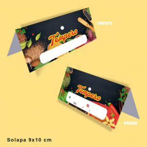 Solapa Temperos 9x10 cm  - 50 unidades - Pronta Entrega - Oferta na Shopee