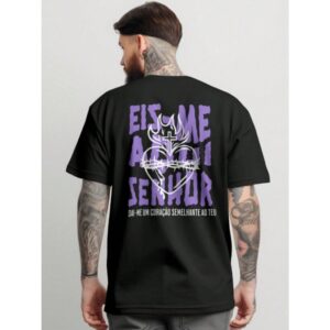 Camiseta Jesus Streetwear Masculina Feminina camisa 100% Algodão Eis-me aqui Senhor - Oferta na Shopee