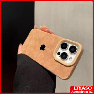 Capa De Couro Macio Fosco Com Moldura De Silicone De Alta Qualidade À Prova De Choque Para iPhone 16 15 14 13 12 11 Pro - Oferta na Shopee