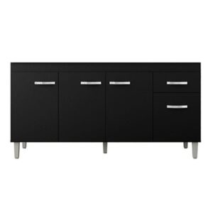 Balcão de Pia Gabriela 150 cm Preto - AJL - Oferta na Shopee